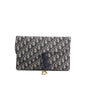 Christian Dior 2024 Blue Oblique Jacquard Canvas Saddle Pouch Rovelle Bags