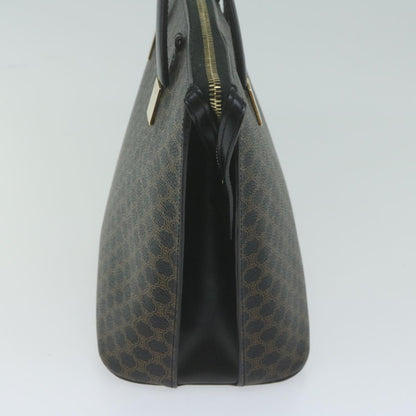 Luxury CELINE Macadam Canvas Hand Bag PVC Brown Black 64963