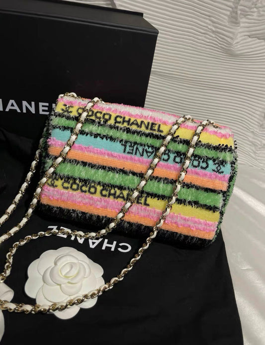 Chanel Rainbow Sequin Mini Rectangular Flap Bag Rovelle Bags