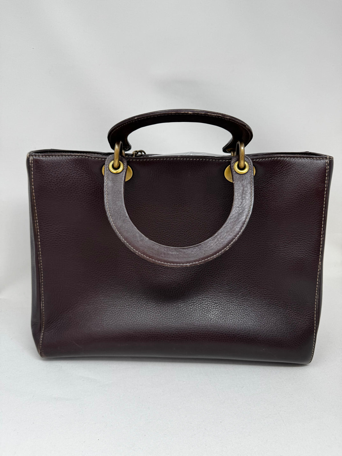 Christian Dior Diorissimo Tote Smooth Calfskin Large Purple Bj1-05 Rovelle Bags