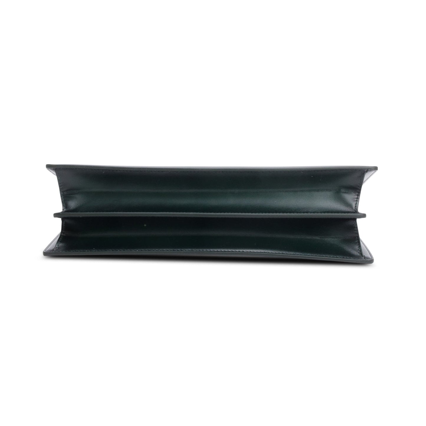 Celine Green Leather Clasp Medium Bag