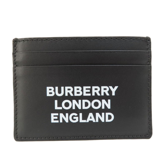 BURBERRY Card Case leather black logo mens(Unisex)