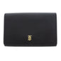 BURBERRY Bifold Wallet Calfskin black logoMetal tri-fold Women