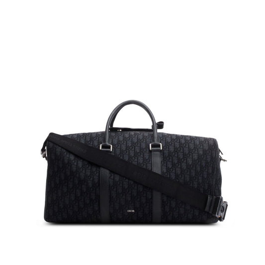 Christian Dior 2022 Black Oblique Lingot 50 Duffel Bag Rovelle Bags