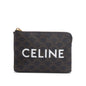 Celine 2024 Triomphe Canvas Logo Coin and Card Pouch with Hook