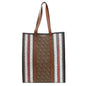 BURBERRY Tote Bag PVC Brown B logo