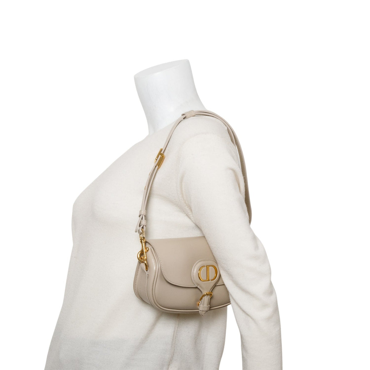 Christian Dior 2022 Taupe Box Calfskin East-West Bobby Bag Rovelle Bags