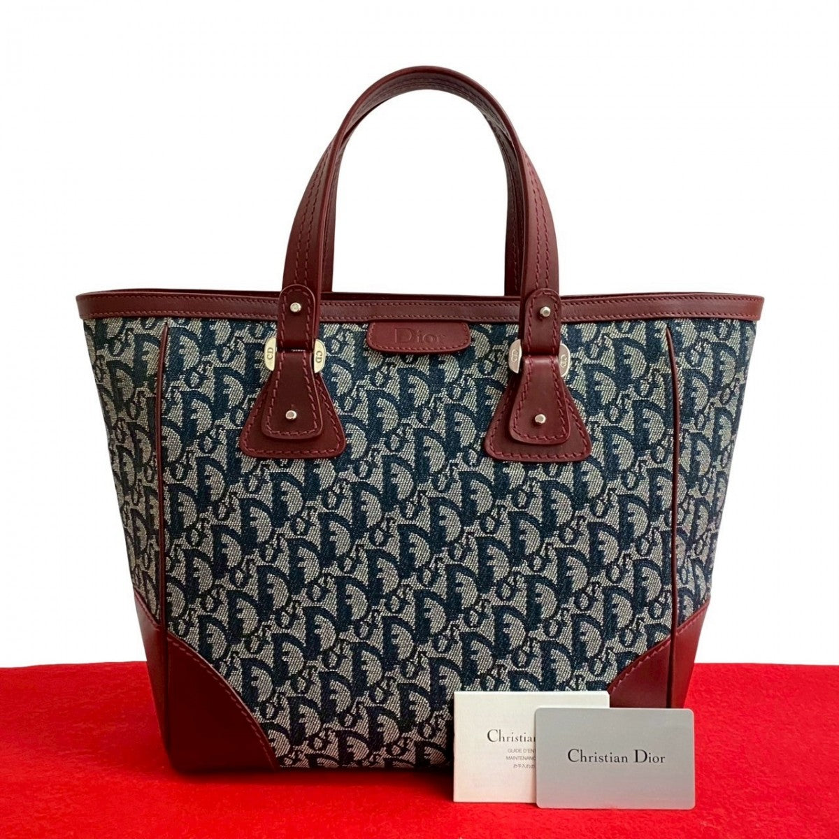 Dior Handbag canvas Navy Rovelle Bags