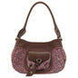 CELINE Handbag Tweed, Leather Red logoMetal Tweed Women