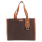 BURBERRY Tote Bag canvas Brown logo