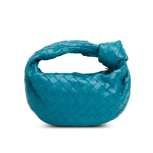 Bottega Veneta Teal Lambskin Intrecciato Mini Jodie