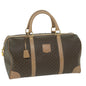 Luxury CELINE Macadam Canvas Boston Bag PVC Brown 65445