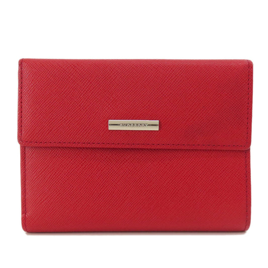 BURBERRY Bifold Wallet PVC Red logo Women
