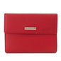BURBERRY Bifold Wallet PVC Red logo Women