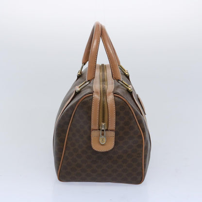 Luxury CELINE Macadam Canvas Boston Bag PVC Brown 65586