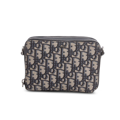 Christion Dior 2020 Oblique Jacquard Zipped Pouch Crossbody Rovelle Bags