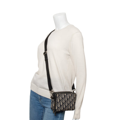 Christion Dior 2020 Oblique Jacquard Zipped Pouch Crossbody Rovelle Bags