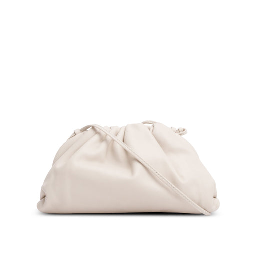 Bottega Veneta White Butter Calfskin Leather The Mini Pouch