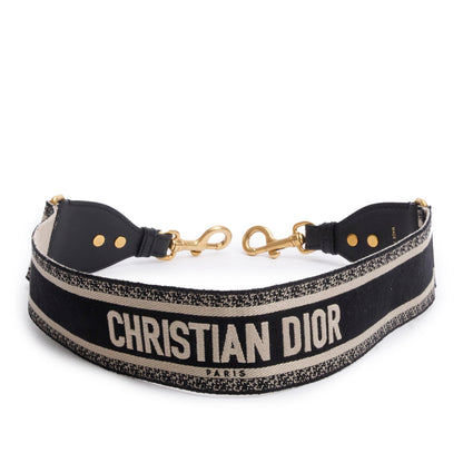 Christian Dior Navy/Beige Embroidered Woven Shoulder Strap Rovelle Bags