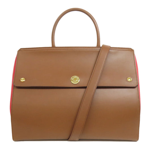 BURBERRY Handbag leather Brown 2WAY