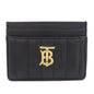 BURBERRY Card Case leather black logo Women(Unisex)