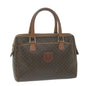 Luxury CELINE Macadam Canvas Boston Bag PVC Brown 65783