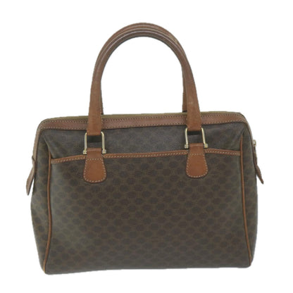 Luxury CELINE Macadam Canvas Boston Bag PVC Brown 65783