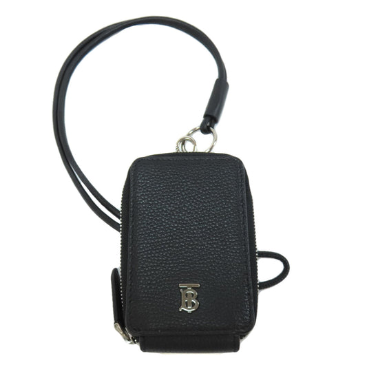 BURBERRY Coin case leather black logo Women