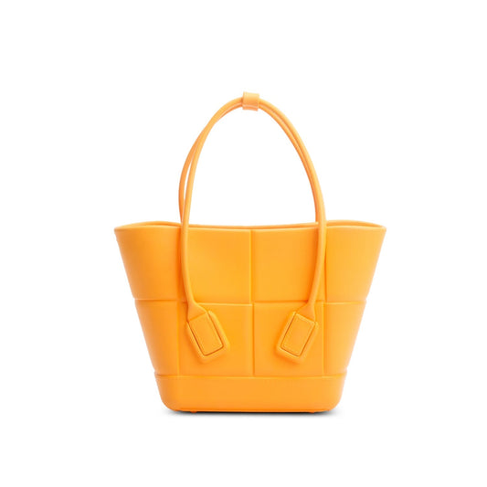 Bottega Veneta Orange Rubber Mini Arco Tote