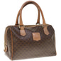 Luxury CELINE Macadam Canvas Boston Bag PVC Brown 65901