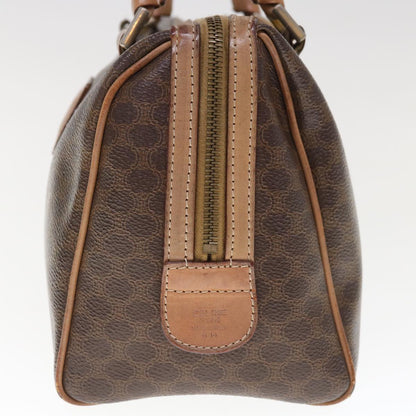 Luxury CELINE Macadam Canvas Boston Bag PVC Brown 65901