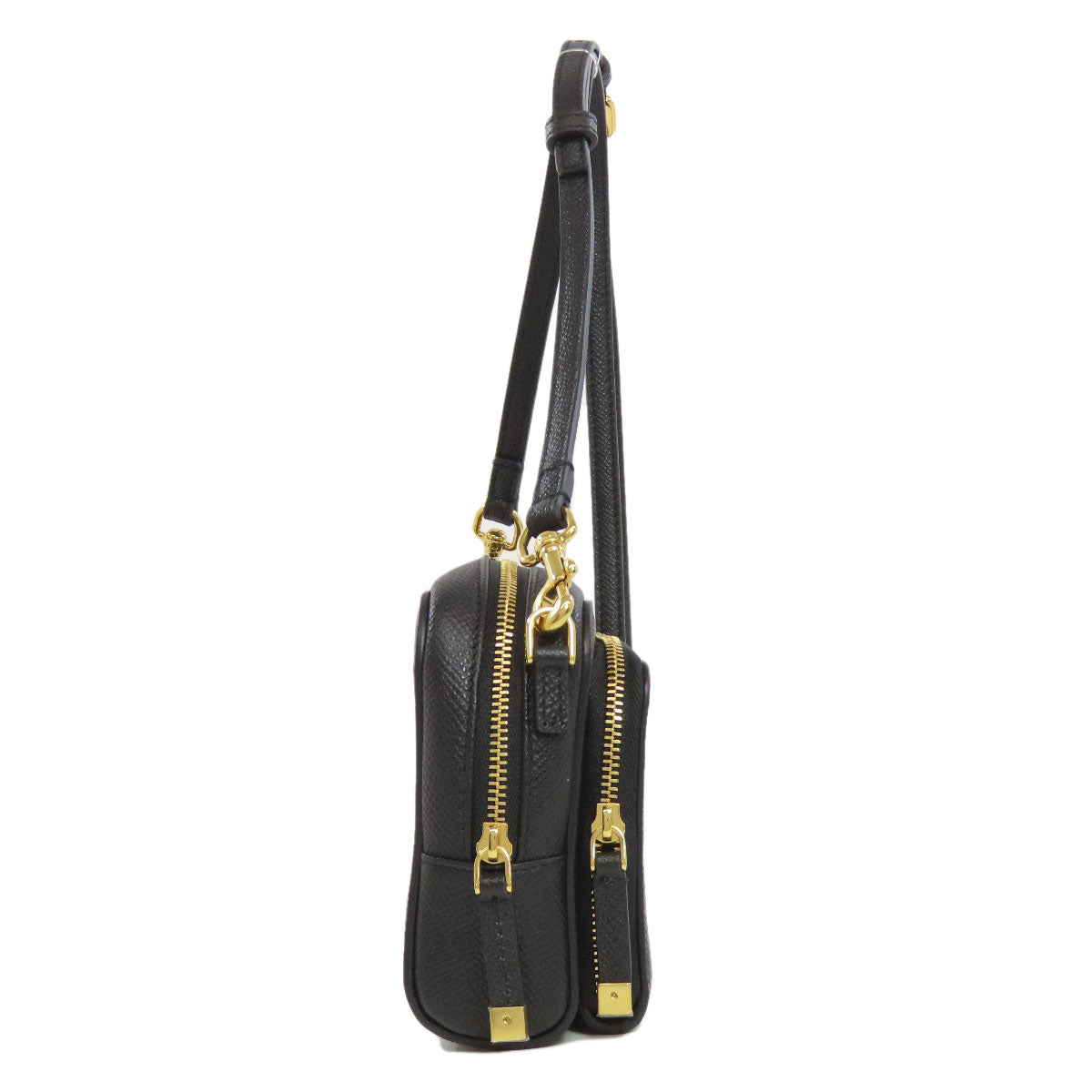 Christian Dior Shoulder Bag Calfskin black Karo double pouch Women Rovelle Bags