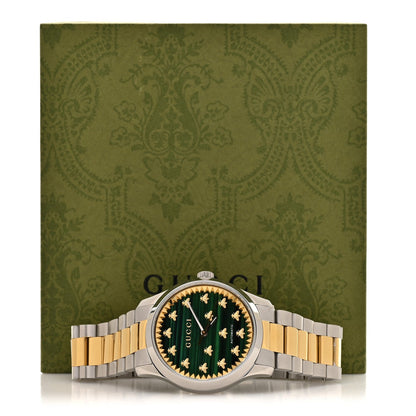 Stainless Steel Malachite 38mm G-Timeless Two Tone Bee Automatic Watch
