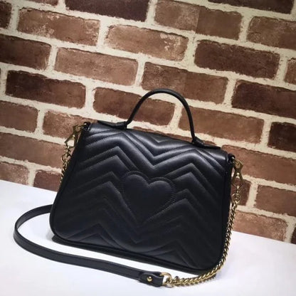 Gucci GG Marmont Top Handle Bag Black