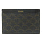 CELINE Card Case leather black Triomphe Women(Unisex)