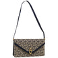 Luxury CELINE C Macadam Canvas Shoulder Bag Beige Navy 66179