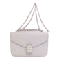 CELINE Shoulder Bag leather gray CMetal Women
