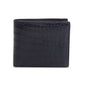 Bottega Veneta Black Croc Embossed Bi-Fold Wallet
