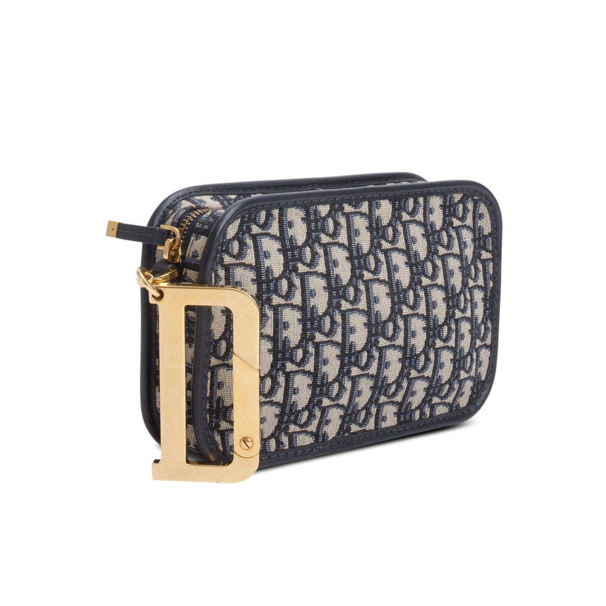Christian Dior Navy Oblique Diorquake Clutch Rovelle Bags