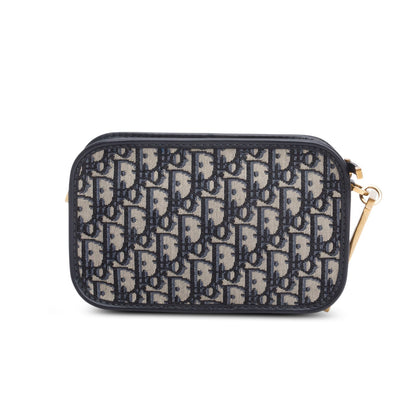 Christian Dior Navy Oblique Diorquake Clutch Rovelle Bags