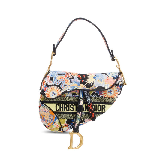 Christian Dior Multicolor Canvas Embroidered Zodiac Fantastico Saddle Bag Rovelle Bags