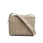 Bottega Veneta Taupe Lambskin Maxi Intrecciato Cassette Crossbody Bag