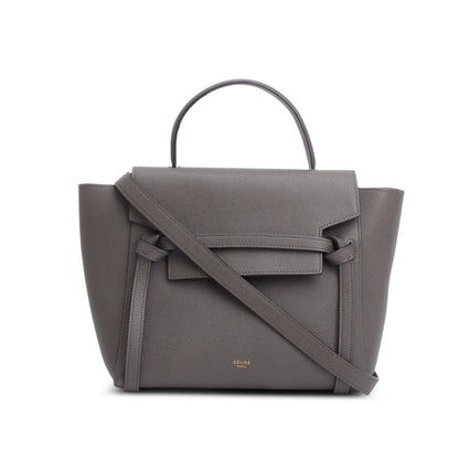 Celine Grey Grained Calfskin Micro Belt Bag