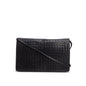 Bottega Veneta Vintage Black Intrecciato Leather Clutch