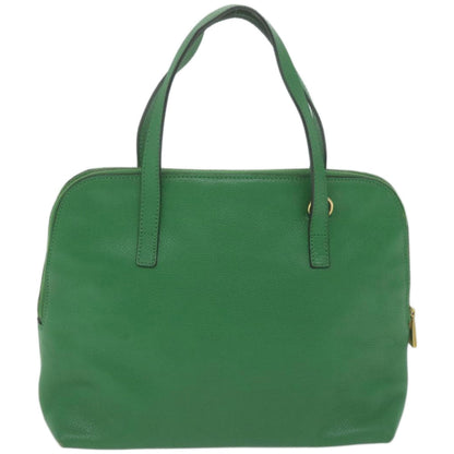 Luxury CELINE Hand Bag Leather 2way Green 66491