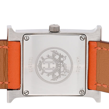 Stainless Steel Swift 21mm Heure H Hour Quartz Watch Orange