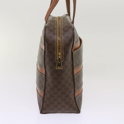 Luxury CELINE Macadam Canvas Hand Bag PVC Brown 66659