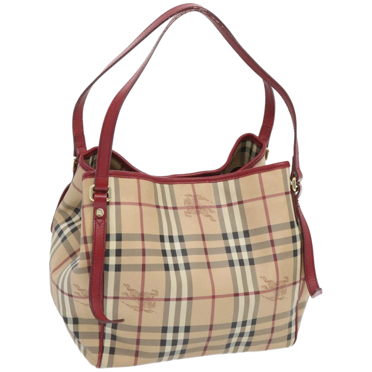 Burberry Nova Auth Leather Beige Tote Bag Style 7