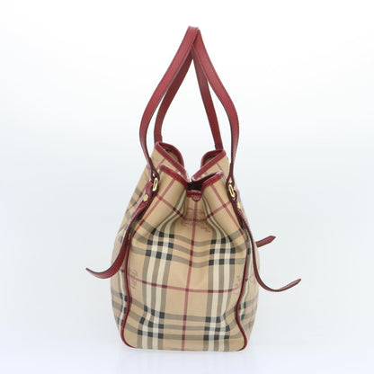 Burberry Nova Auth Leather Beige Tote Bag Style 7