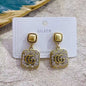 Small fragrant diamond pearl earrings